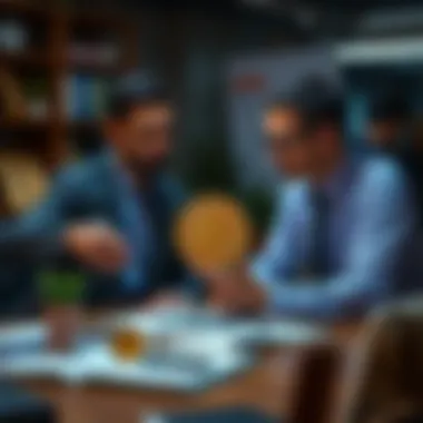 Professional analyzing investment strategies in cryptocurrency