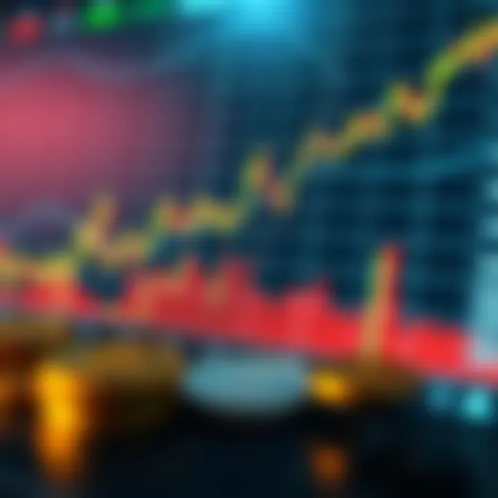 Graph showcasing cryptocurrency market trends